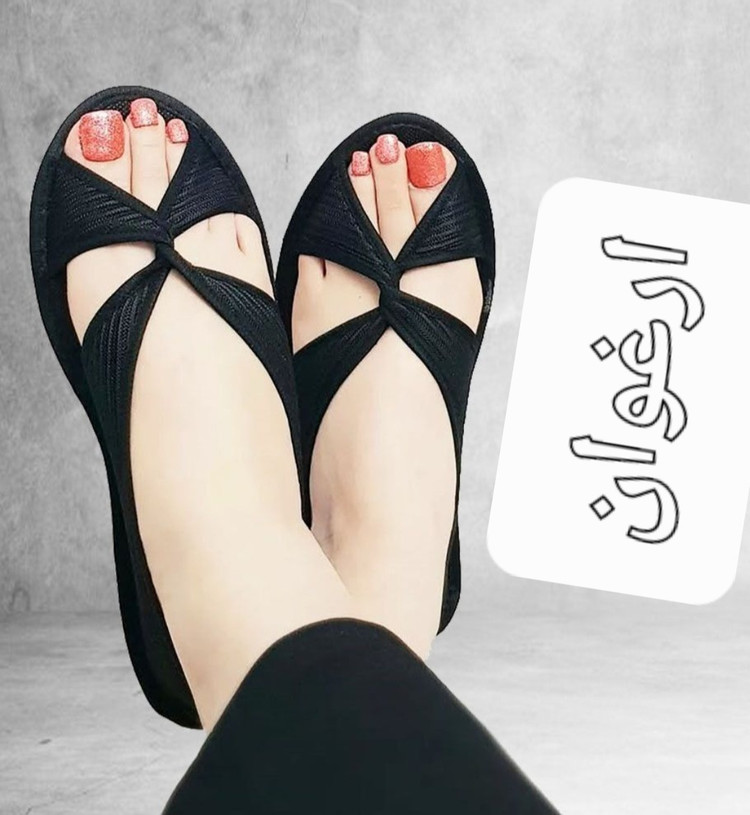پاپوش روفرشی کف چرم طرح ضربدری